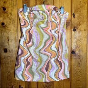 Wild Fable Retro Print Tube Dress